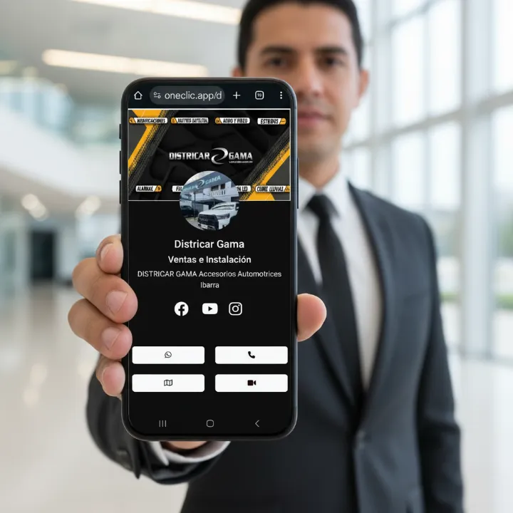Tarjeta Digital de Presentación integrada con el sitio web