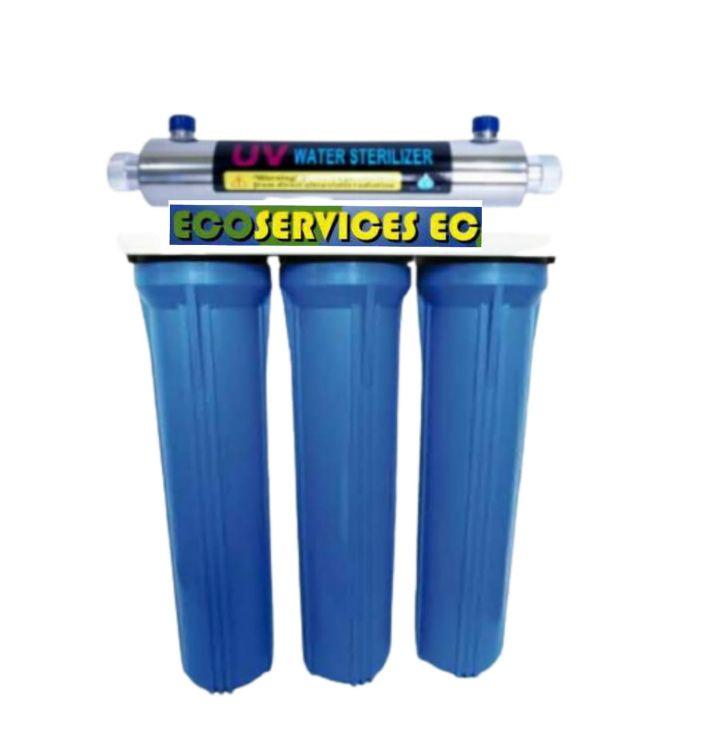 Purificador de agua  con tecnología ultra violeta, alto caudal 1000GPD