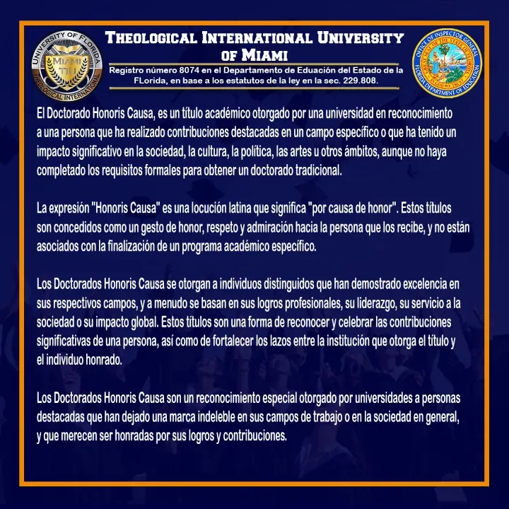 DHC Doctorado Honoris Causa TIU