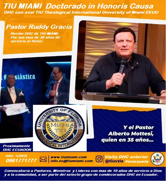 DHC Doctorado Honoris Causa Ruddy Gracia y Alberto Mottesi