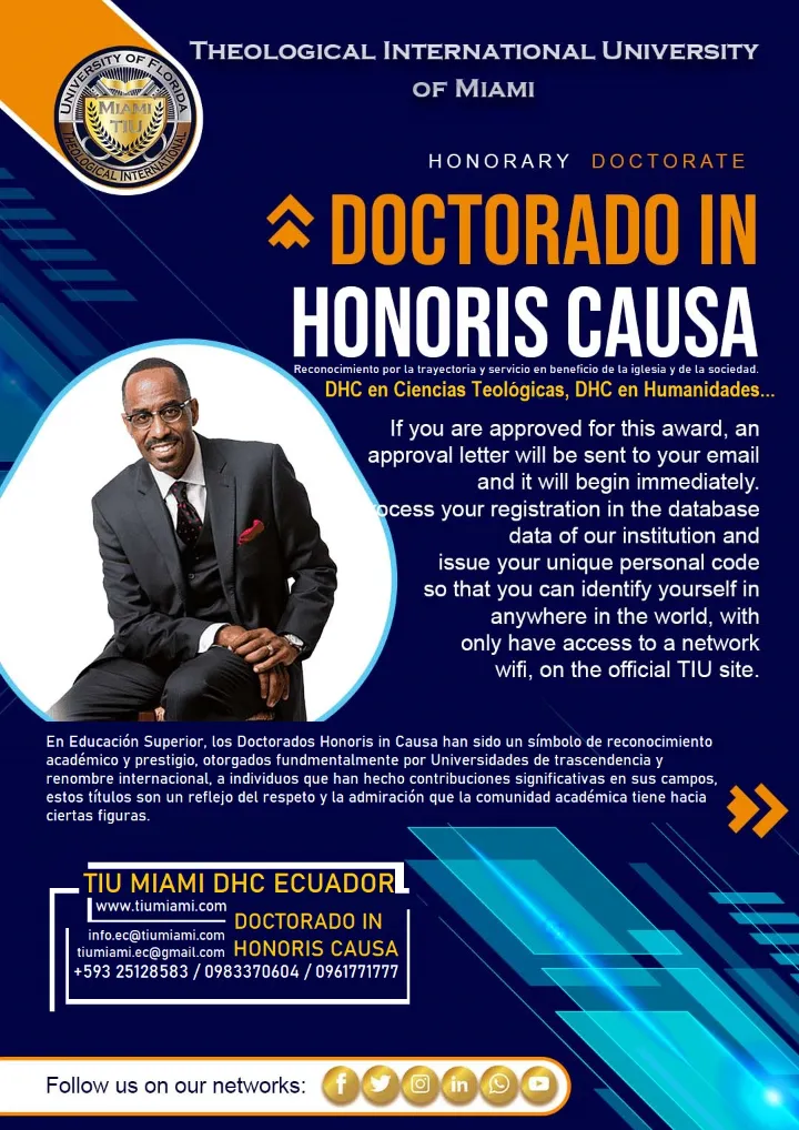DHC ECUADOR DOCTORADO HONORIS CAUSA ECUADOR