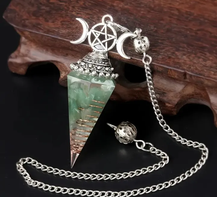 PÉNDULO DE PIEDRA JADE